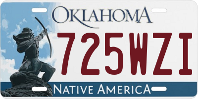 OK license plate 725WZI