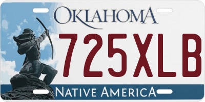 OK license plate 725XLB