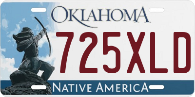 OK license plate 725XLD