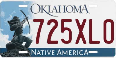 OK license plate 725XLO