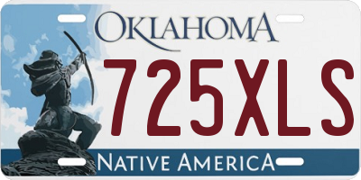 OK license plate 725XLS