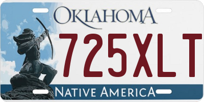 OK license plate 725XLT