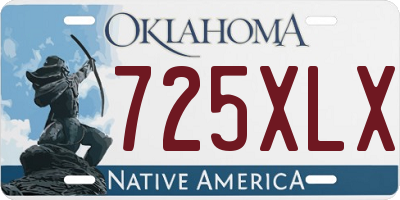 OK license plate 725XLX