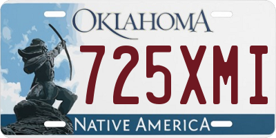 OK license plate 725XMI