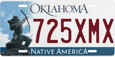 OK license plate 725XMX