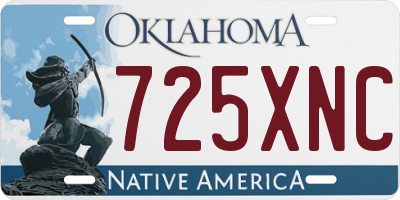 OK license plate 725XNC