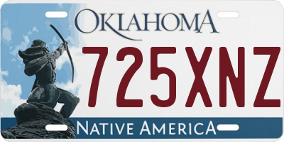 OK license plate 725XNZ