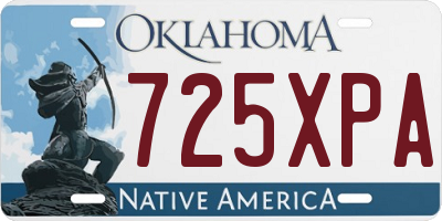 OK license plate 725XPA