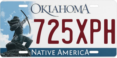 OK license plate 725XPH