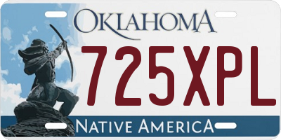 OK license plate 725XPL