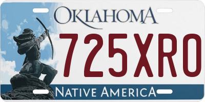 OK license plate 725XRO