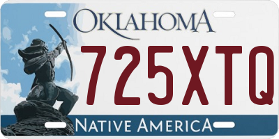 OK license plate 725XTQ