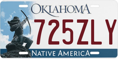 OK license plate 725ZLY