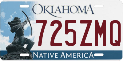 OK license plate 725ZMQ