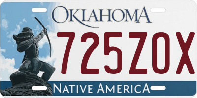OK license plate 725ZOX