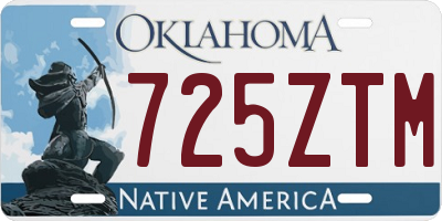 OK license plate 725ZTM