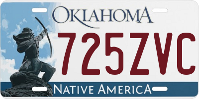 OK license plate 725ZVC