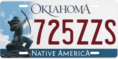 OK license plate 725ZZS