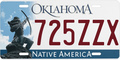 OK license plate 725ZZX