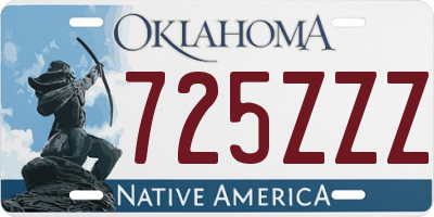 OK license plate 725ZZZ