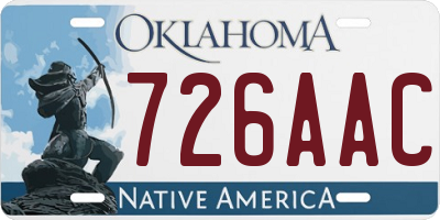 OK license plate 726AAC