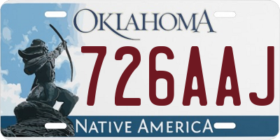 OK license plate 726AAJ