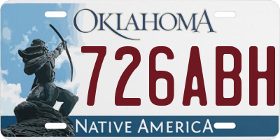 OK license plate 726ABH
