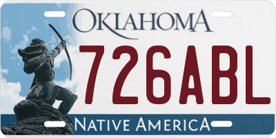 OK license plate 726ABL