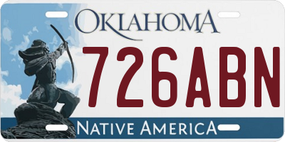 OK license plate 726ABN