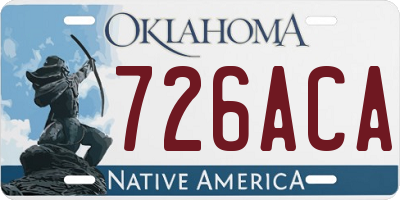 OK license plate 726ACA