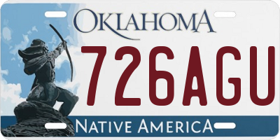 OK license plate 726AGU
