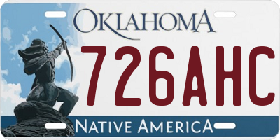 OK license plate 726AHC