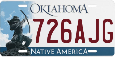 OK license plate 726AJG
