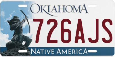 OK license plate 726AJS