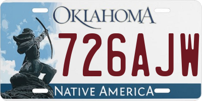 OK license plate 726AJW