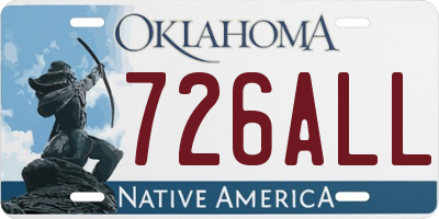 OK license plate 726ALL
