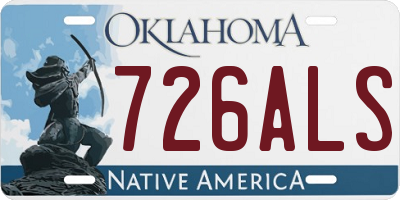 OK license plate 726ALS
