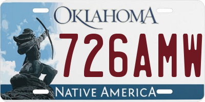 OK license plate 726AMW