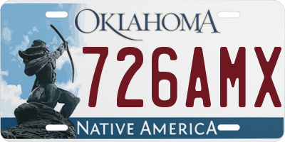 OK license plate 726AMX