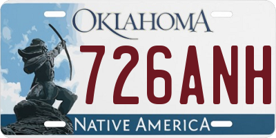 OK license plate 726ANH