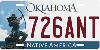 OK license plate 726ANT