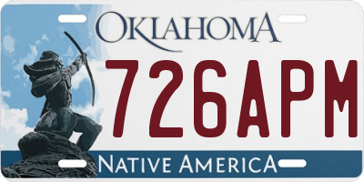 OK license plate 726APM
