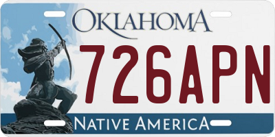 OK license plate 726APN