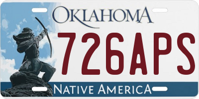 OK license plate 726APS