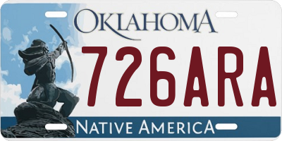 OK license plate 726ARA