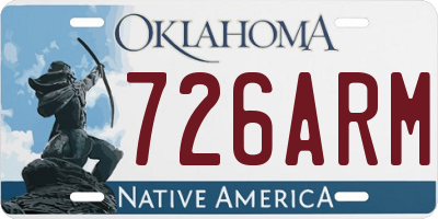 OK license plate 726ARM