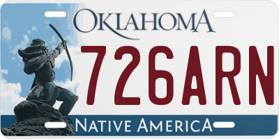 OK license plate 726ARN