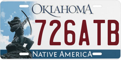 OK license plate 726ATB