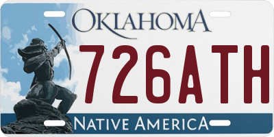 OK license plate 726ATH