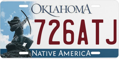 OK license plate 726ATJ